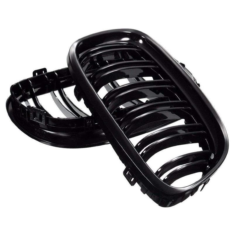 Передняя решетка автомобиля, глянцевые черные решетки с двойной линией впускной решетки для BMW 3-Series E90 E91 LCI Sedan Wagon 2009 2010 2011