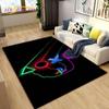 Большой ковер с мультяшным геймером, игровой контроллер, коврик для гостиной, детской комнаты, нескользящий напольный коврик для детей, подарок