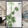 Chinese Ink Bamboo Orchid Flower Painting Glass Film Privacy Windows Film Static Cling Home Decor Stained Window Stickers