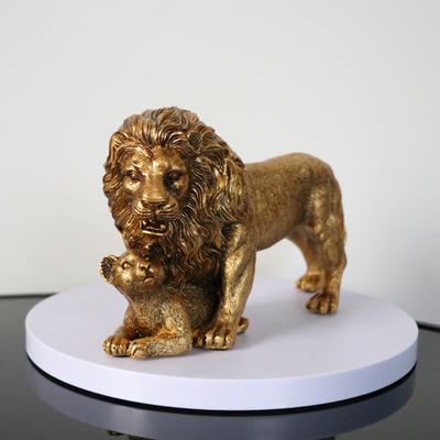 Статуэтка Львиный Король из смолы, фигурки отца и сына львов, декоративные аксессуары-украшения для дома, офиса, рабочего стола