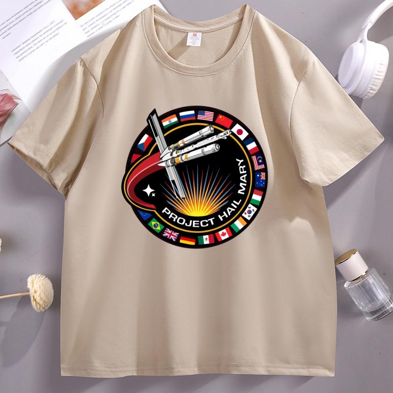 Project Hail Mary Graphic T Shirts Casual Cotton Short Sleeve Round Neck Tshirts Funny Casual Printed Unisex Clothing Oversized