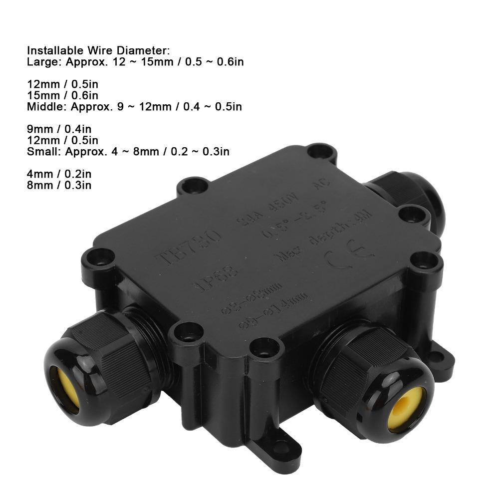 Водонепроницаемая распределительная коробка Т-образной формы, 3-х полюсная, для подземной установки