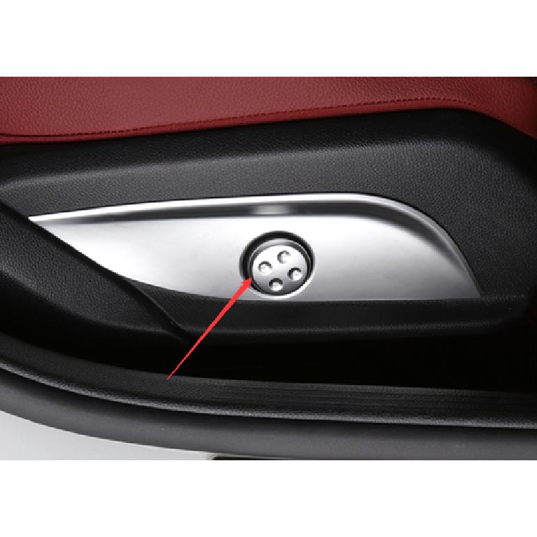 For Mercedes-Benz GLC 2016-2021 Silver ABS Seat Button Handle Cover Trim 2PCS