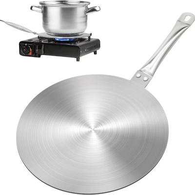 Серебристый индукционный адаптер из нержавеющей стали, пластина для теплопроводности, прочный диск-рассеиватель тепла