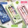 4pcs Erasable Gel Pen Set 0.5mm Black Ink Space Flower Panda Ballpoint Pens for Writing Student School Supplies Kids Gift