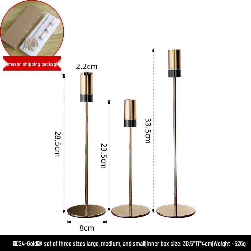Скандинавская свеча для ароматерапии в стиле легкой роскоши с золотым подсвечником - Идеально для романтических ужинов и элегантного декора стола