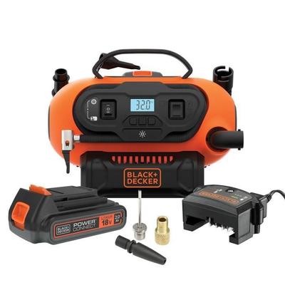 Проводной или беспроводной компрессор-насос - BLACK+DECKER - BDCINF18N-QS - 18 В - 11 БАР/ 160 PSI - без аккумулятора