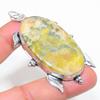 Natural Bumblebee Jasper Gemstone 925 Sterling Silver Gift Pendant 2.64" P6U13