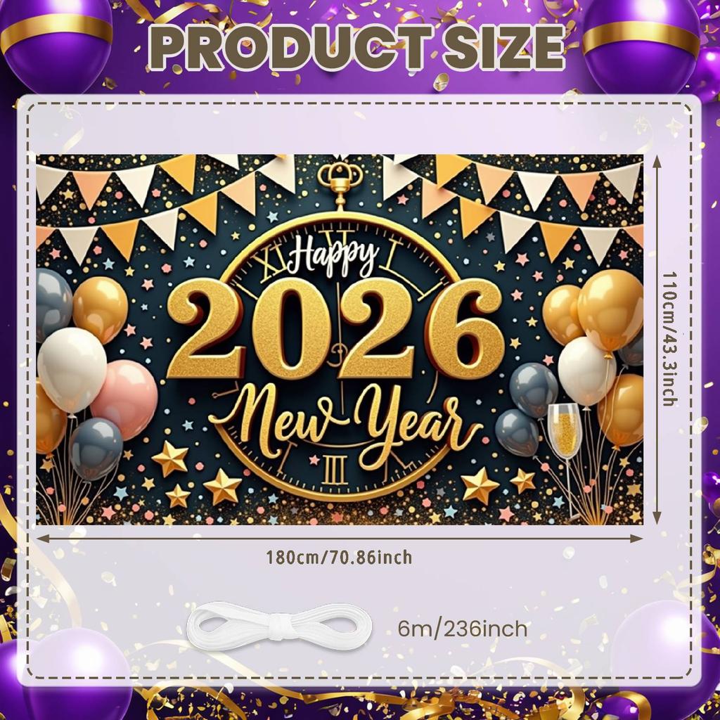 2026 Праздничная витрина Блестящие акценты 2026 Праздничный фон 2026 Витрина мероприятия Цветные шары Фон для вечеринки в честь Нового года