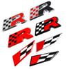 1 Pieces Fender Trunk Decoration 3D Racing R Flag Emblem Badge Sticker