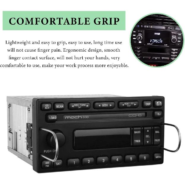 4 PCS Car Radio Removal Pry Tool, U-Shaped+V Shaped Stainless Steel Stereo Disassembly Pry Kit, Universal CD DVD Host Release Removal Tools for Car
