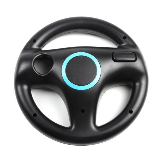 Nintendo Wii Steering Wheel - MOONAR - Compatible Wii - Color Black - Durable Design - Mini Accessory