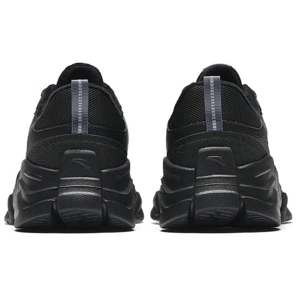 Anta Starry Night Comfortable Fleece Lined Abrasion Resistant Lightweight Thermal Low top Casual Shoes Men's Black 912448821-7