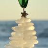 Sea Glass Christmas Tree Ornament Sea Glass Tree Resin Craft Ocean Beach Xmas Hanging