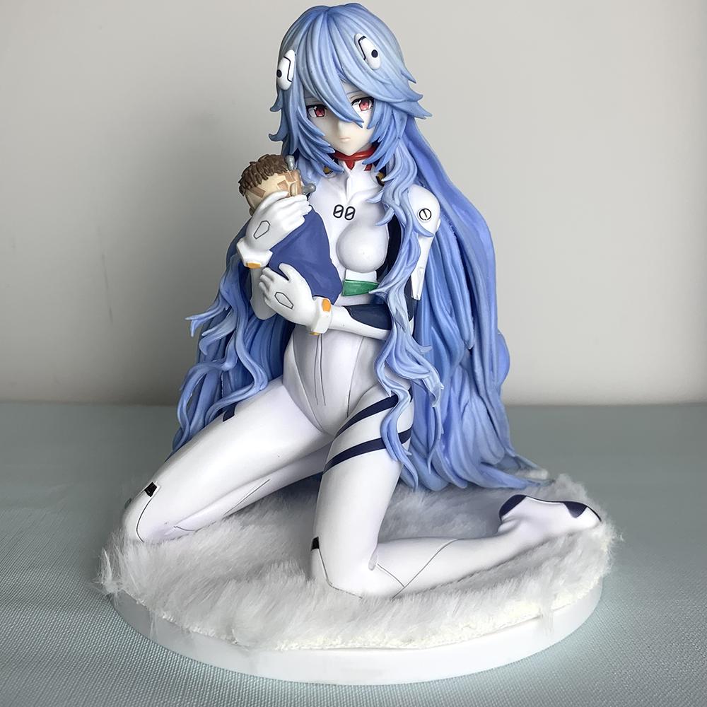 16 см Аниме Shin Evangelion Gekijouban Аянами Рей Фигурка 1/7 Длинные волосы Вер Сидящая Фигурка Игрушка Подарок Коллекция Фигурка Действия ПВХ
