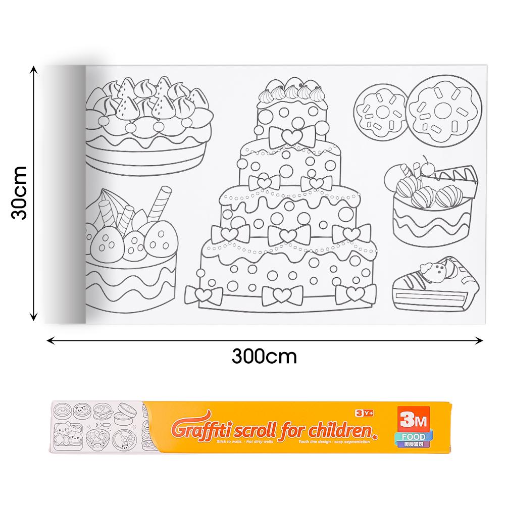 1PCS Three Meters of Children's Graffiti Scroll