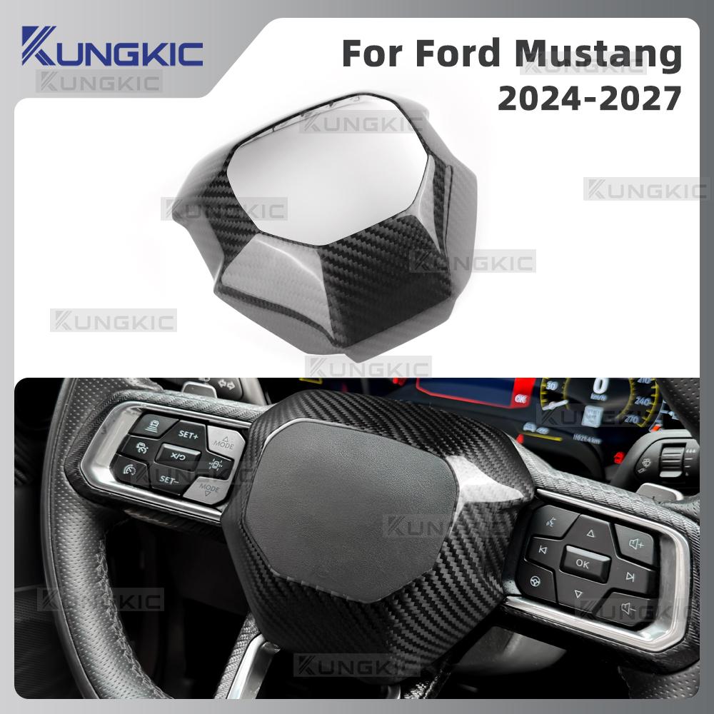 Накладка на руль из углеродного волокна для Ford Mustang 2024 2025 2026 2027 LHD RHD
