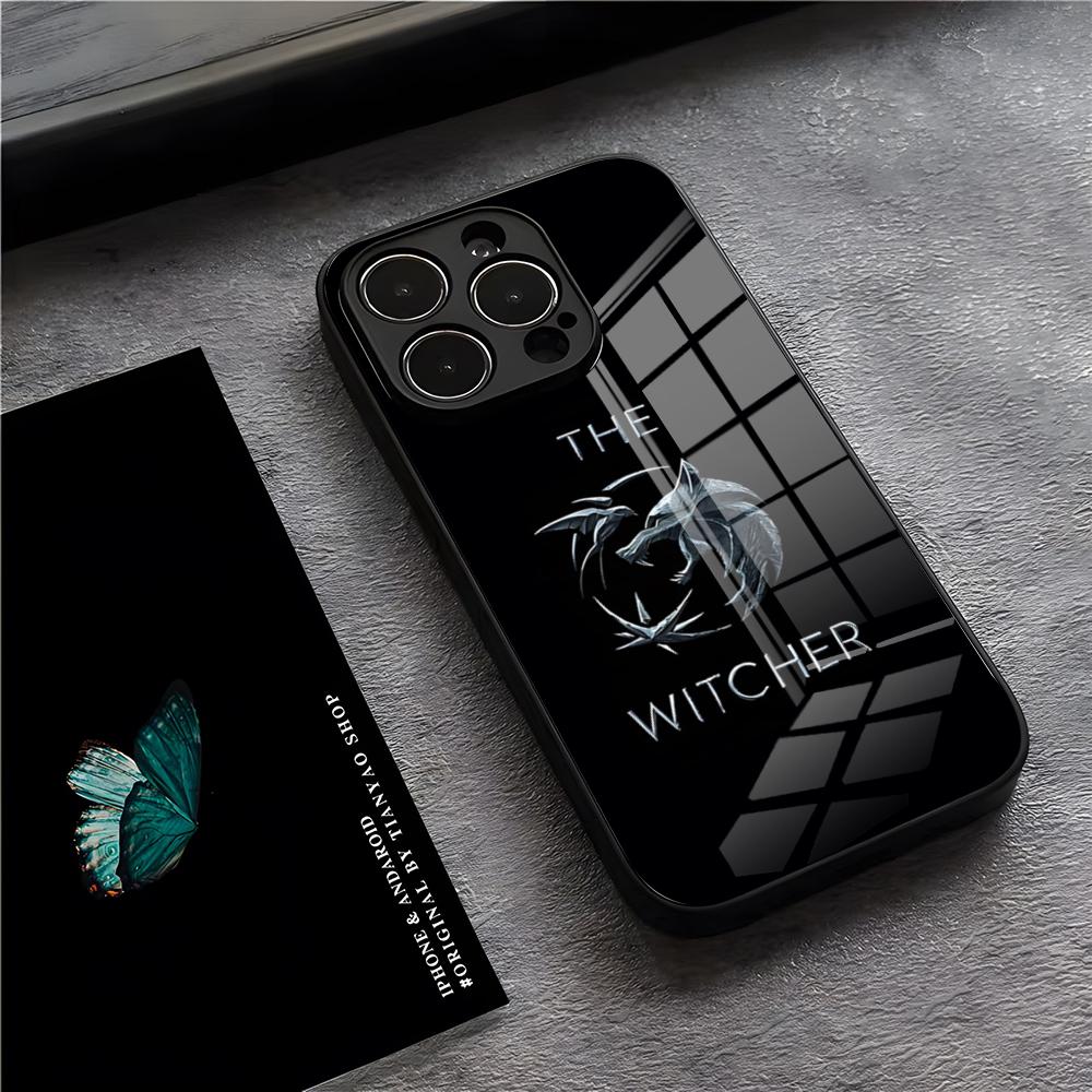 Чехол для телефона W-Witcher для iPhone 17 Pro Max 15 Pro 16 14 Plus 12 13 Mini 11 Pro Ударопрочный стеклянный чехол