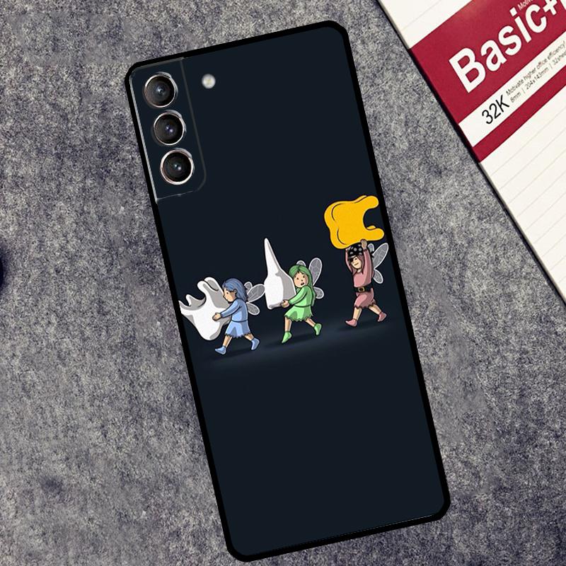 Чехол с рисунком зуба и дантистом для Samsung Galaxy S24 S22 S23 Ultra Note 20 S9 S10 Note 10 Plus S20 FE S21 FE