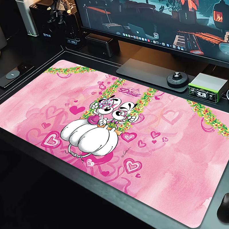 Diddl Mouse Pad Large Gaming Table Cushion Nonslip Laptop Tablet Big Mousepad Xxl Mat Mini Pc Playmat With Lock Edge