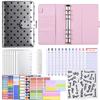 A6 Refillable Ledger Notebook Larbu Macaron Buckle Polka Dot Cash Budget Planner Portable Binding Journal with Replaceable