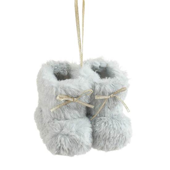 Рождественский сапожок, пушистые туфельки, подвесные украшения на елку, мягкая плюшевая зимняя обувь, подвеска для декора дома и офиса