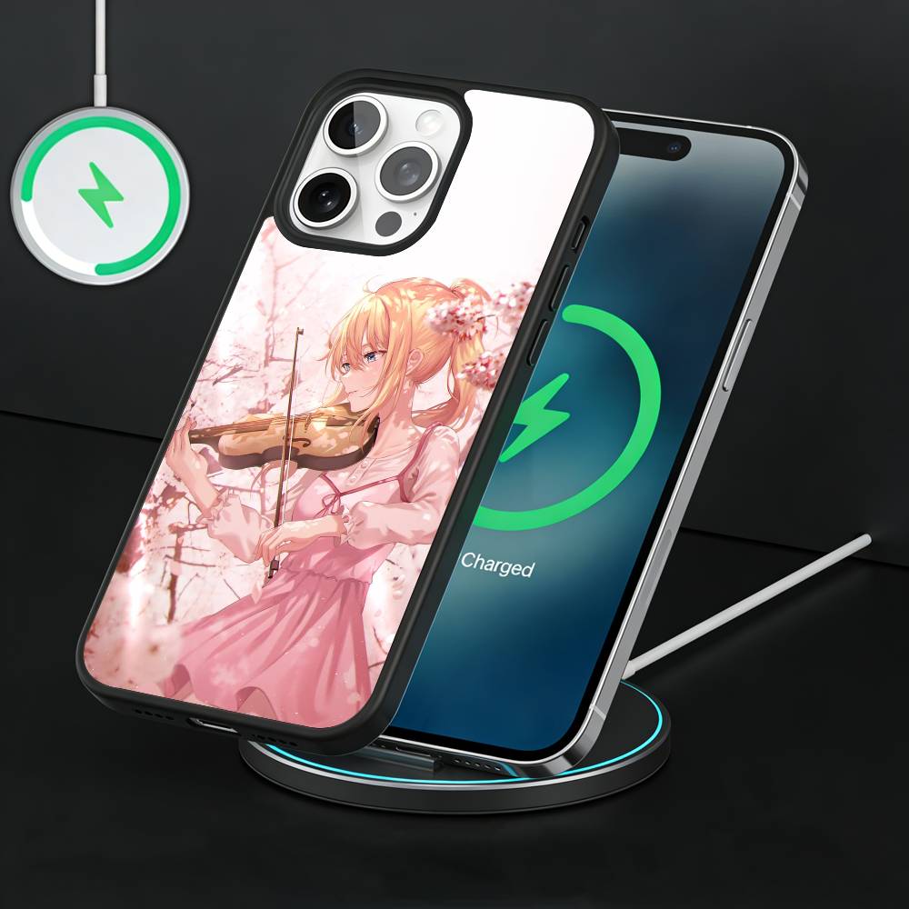 Чехол для телефона Amine Your Lie In A-April для iPhone 17, 16, 15, 14, 13 Plus, Pro Max, магнитный, для беспроводной зарядки Magsafe