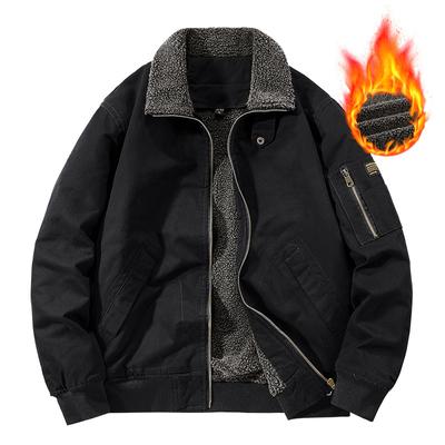 Осенне-зимняя куртка из овечьего бархата с отворотом, утолщенная, стираная, мужская, ретро, повседневная, молодежная, плюс, бархатная, теплая, хлопковая, пальто, куртка для мужчин