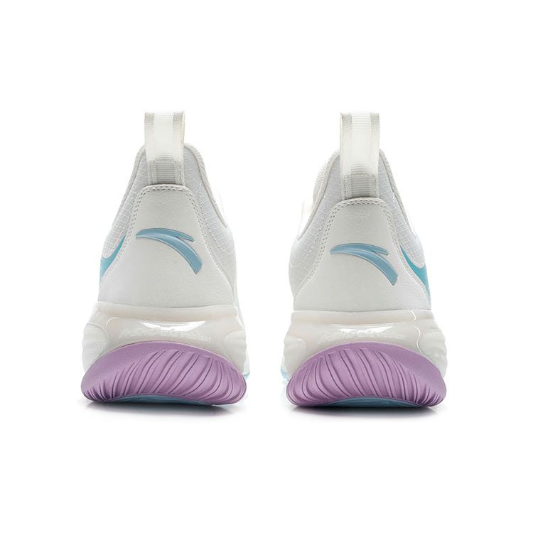 Anta Баскетбольные кроссовки из ткани с амортизацией, нескользящие, износостойкие, низкие, мужские, белые, фиолетовые, синие 112221604Q-6