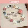 Chic Fresh And Ceramic Star Conch Beaded Bracelet Womens Summer Fashion Accessory
