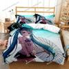 Набор постельного белья Princess Girl Hime Премиум Люкс Японский Мультфильм Мягкое Пододеяльник Плюшевое Одеяло Покрывало Размер Twin/Single Печатный