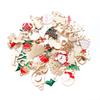 50-Piece Christmas Alloy Enamel Charms Set: Mixed Style DIY Pendants and Dangle Charms.