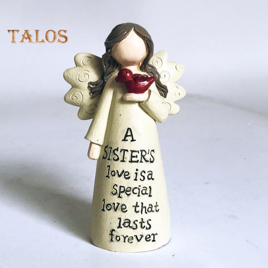 Украшение ангела, изысканное мастерство, статуя ангела дружбы, скульптура ангела из смолы для дома