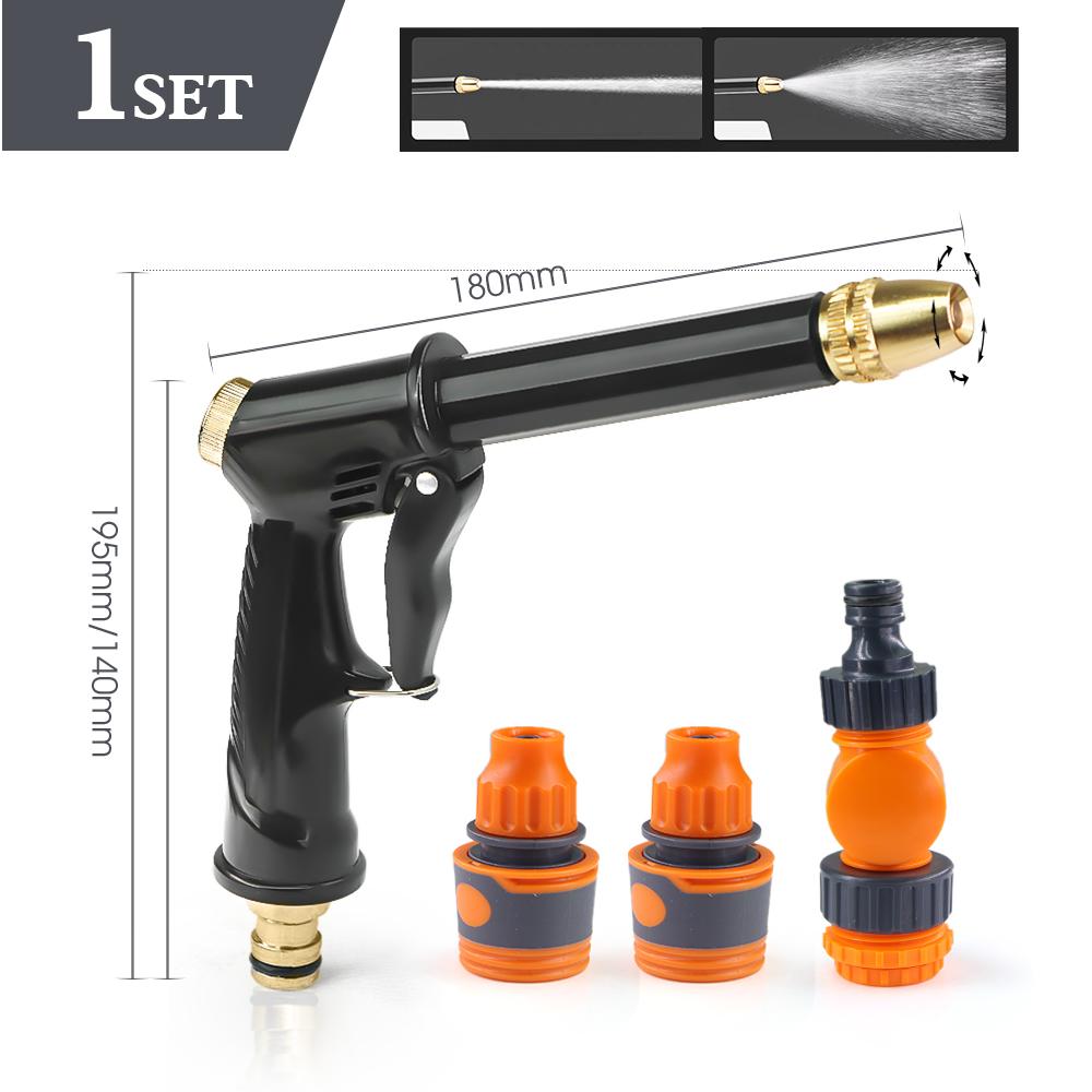 Garden Water Gun 3/8" 1/2" 3/4" Nti-slip Quick Connect Hose Accessories Gardening Watering Flowers Cleaning Cars Washing Ground