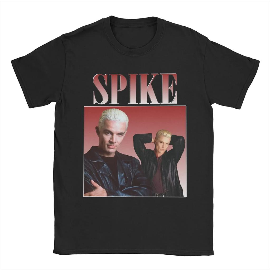 Buffys The Vampires Slayers Spike T Shirts For Women Novelty T-Shirt Round Collar Tees Short Sleeve Tops Graphic