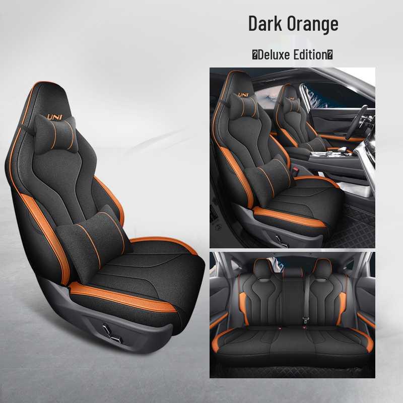 Всесезонные дышащие льняные чехлы на сиденья для Changan Uni-V 2023-2025, чехлы с полным покрытием