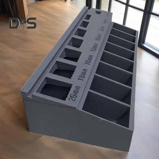 Лоток для классификации болтов M3 с 7 измерительными слотами PLA Прочный автоматический органайзер Классификатор болтов повышенной прочности для мастерской