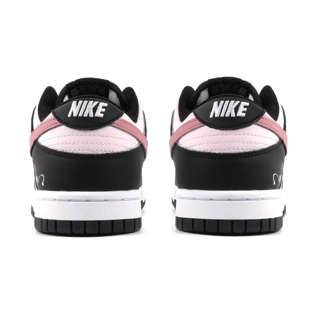 Nike Dunk Abrasion Resistant Abrasion Resistant Low top Skateboard Shoes Women's Black Pink DD1391-100(Team1192-)