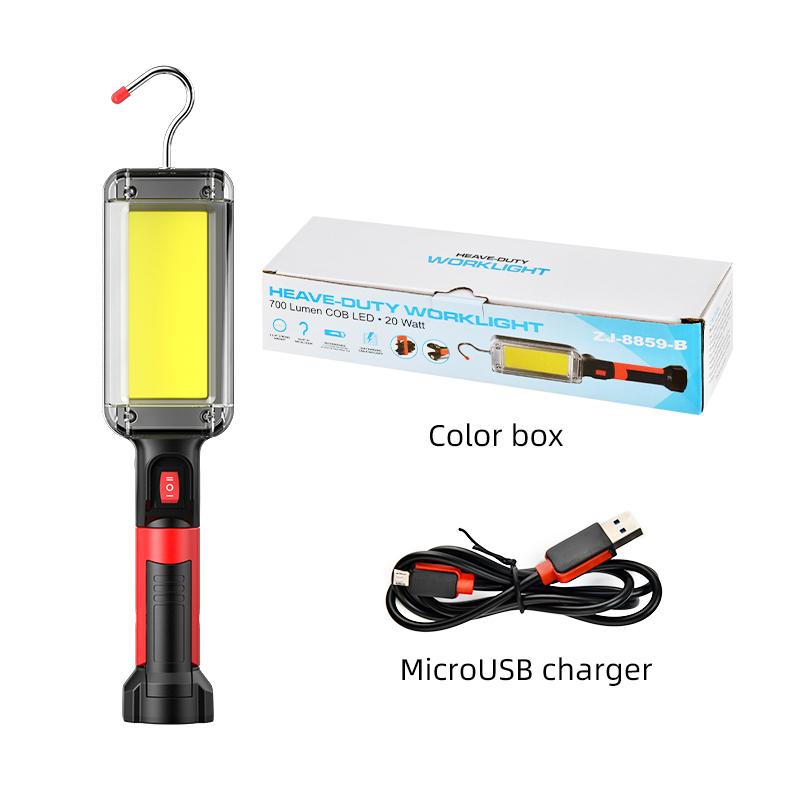 Led Work Light COB Floodlight 8000LM Rechargeable Lamp Use 2*18650 Battery Led Portable Magnetic Light Hook Clip Waterproof