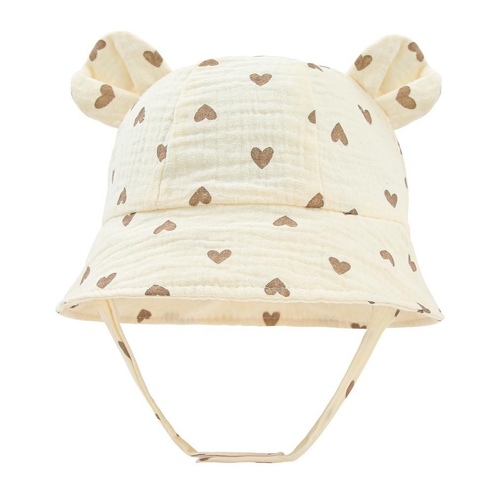 Print Design Baby Sun Hat Breathable Bucket Hat Baby Portable Kids Beach Cap  for Travel Summer