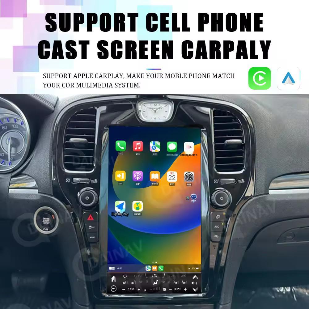 Chrysler 300C Center Console Smart Navigation 7862: 13.6" Eight-Core Display with Wireless CarPlay.