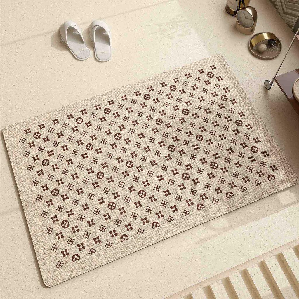 French Floor Mat, Quick-Drying, Dirt-Resistant And Easy To Take Care Of, Bathroom Floor Mat, Bathroom Non-Slip And Wear-Resistant Floor Mat