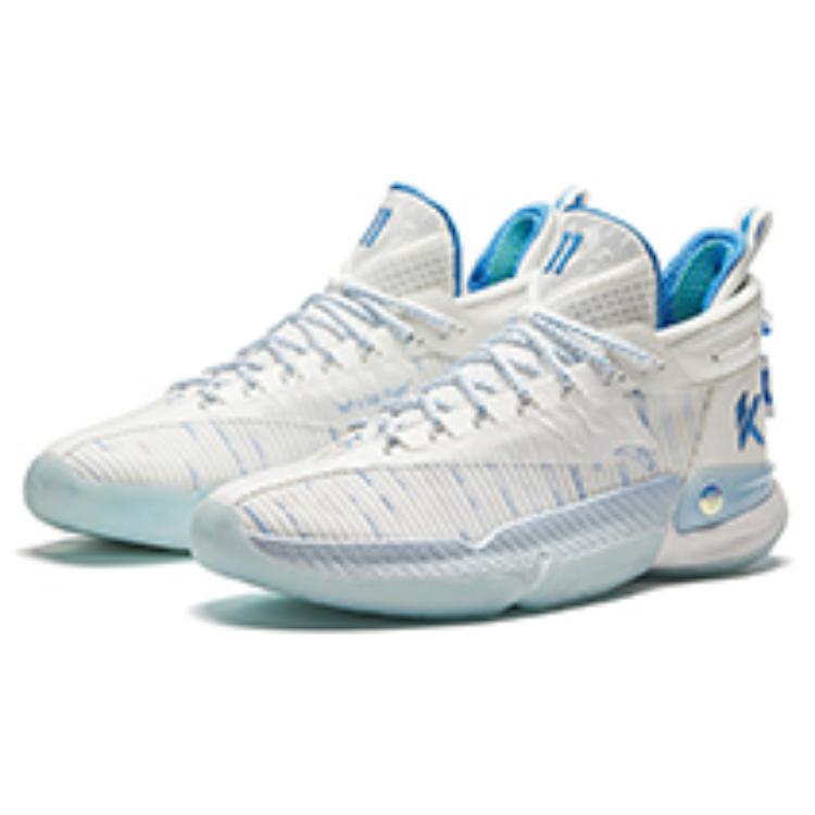 Anta KT9 амортизирующие прочные низкие баскетбольные кроссовки мужские кроссовки белые синие 112421101-2