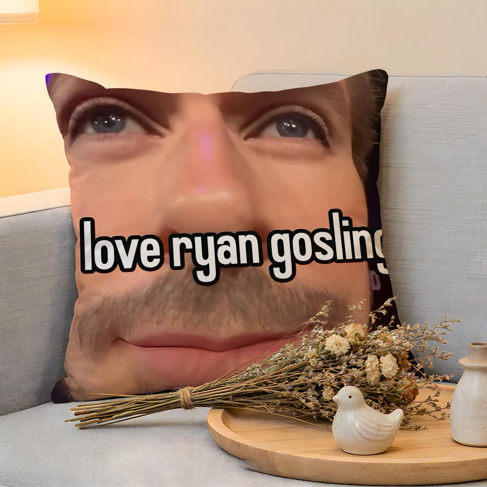Cushion Cover Linen SkinFriendly Soft Decorative Case For Sofa Home Decor Hot Actor RRyan GGosling Pillow cover