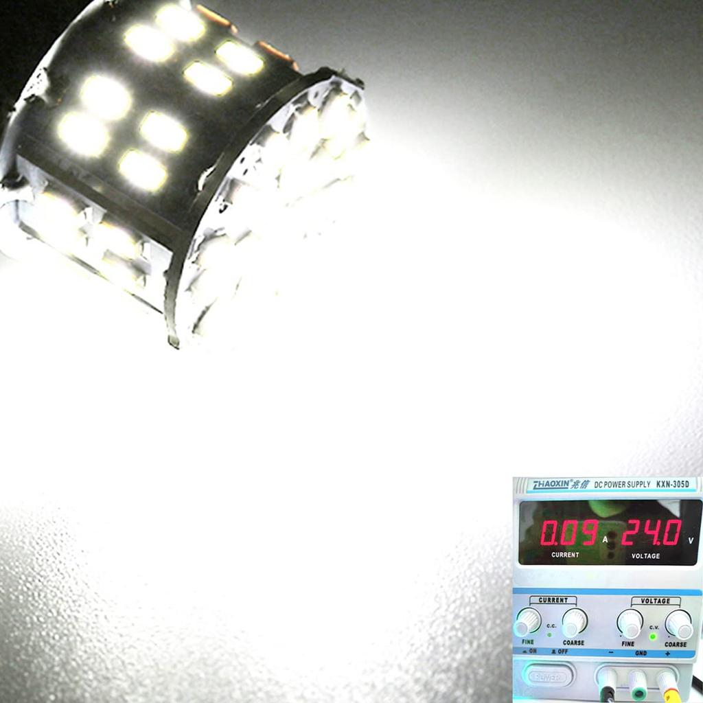 HooMoo S25 LED Single 24V Car White G18 1156 BA15s 50 Rows for Trucks,