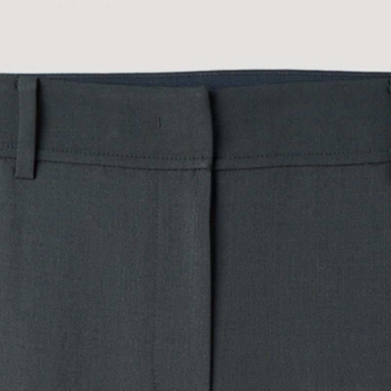 She Smiss White Banding Semi Wide Pants Swwslp12090