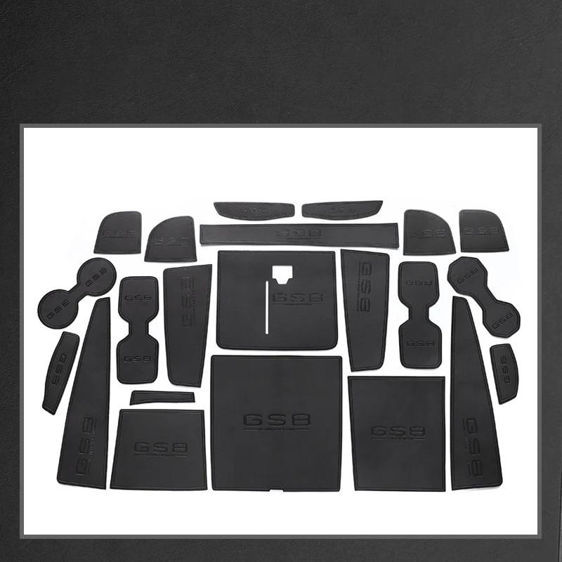 For Trumpchi GAC GS8 2nd Gen 2023 2024 Car Pu Leather Door Slot Mat Auto Center Control Storage Armrest Box Cup Decoration Mats