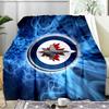 Jets Hockey Team Blanket Flannel Throw for Sofa, Indoor, Camping, Living Room, Office, Chair, And Bed Soft Birthday Gift