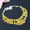 Citrine Gemstone Handmade 925 Sterling Silver Jewelry Necklace 18" KG-407