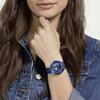 Swarovski 5516305 Octea Lux Moon Crystal Blue Dial Blue Leather Remesh Watch для женщин -